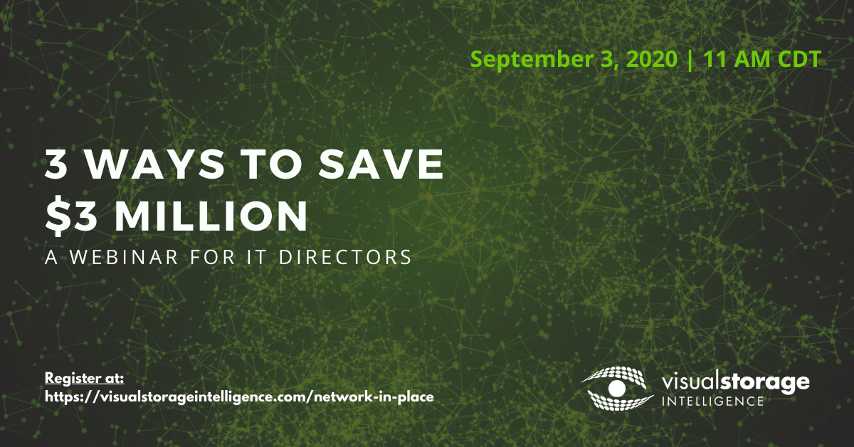 Promotional event photo: "3 Ways to save $3 million A Webinar for IT Directors" - Date: September 3rd, 2020 @ 11AM CDT